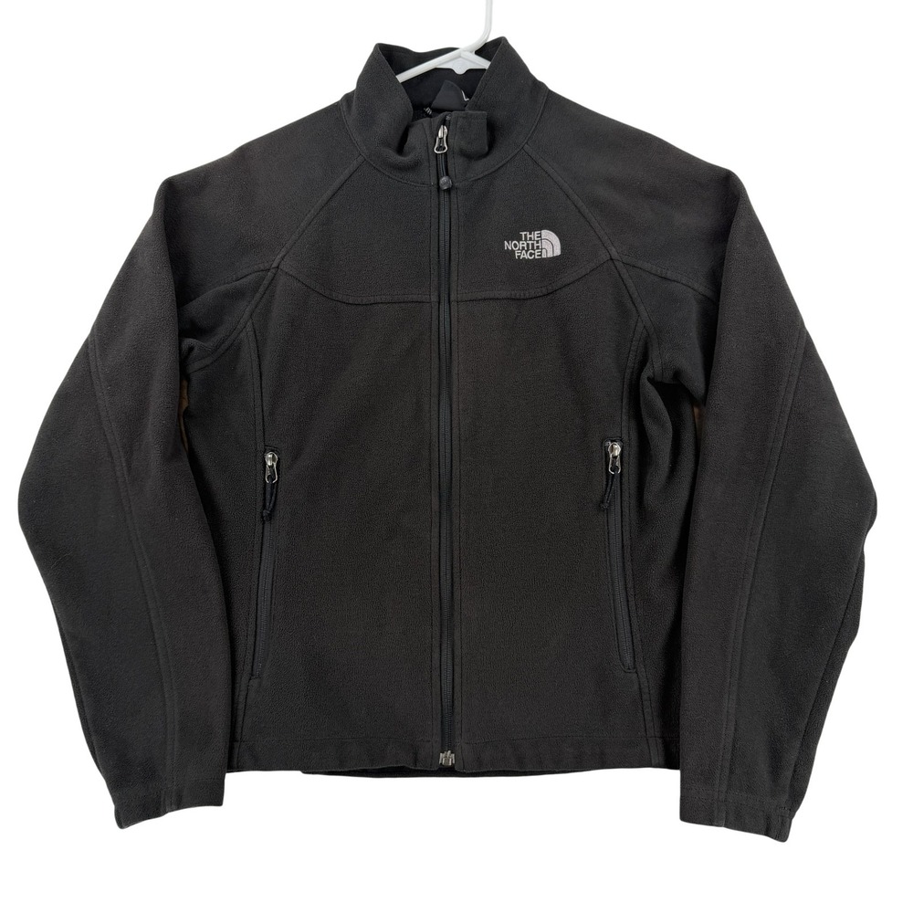 The North Face Jacket Womens Medium Black WindWall Fleece Full Zip Outdoor Warm
